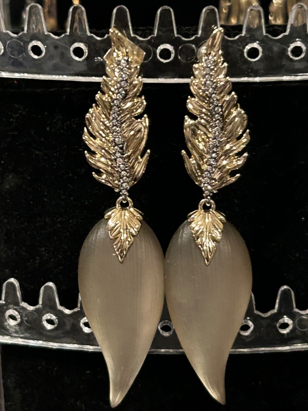 Alexis Bittar Leaf & Lucite Drop Earings